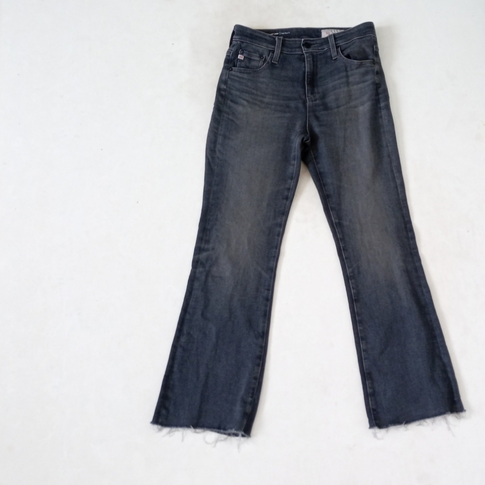 AG Adriano Goldschmied charcoal gray Farrah high-rise boot crop jeans - Picture 5 of 13